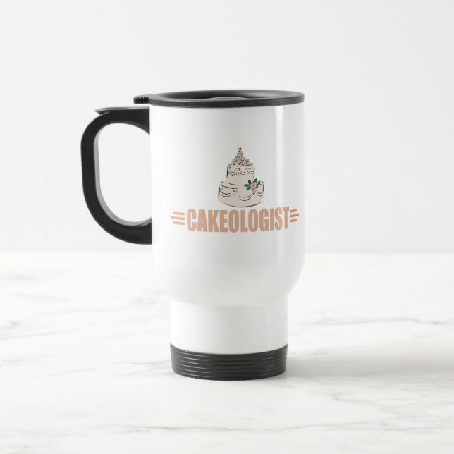 Humoraler Kuchendekor Reisebecher (Links)