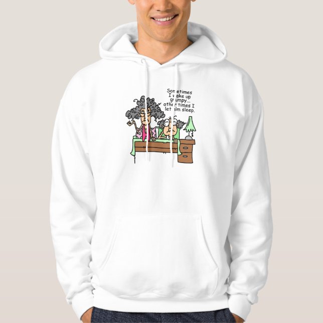 Humoraler Lass Grumpy Sleep Hoodie (Vorderseite)