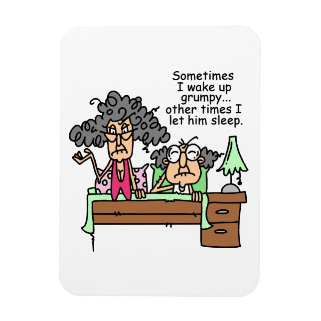 Humoraler Lass Grumpy Sleep Magnet (Vertikal)