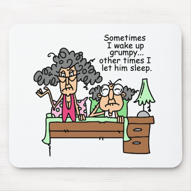 Humoraler Lass Grumpy Sleep Mousepad (Vorne)