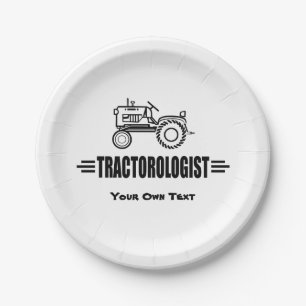 Humoraler maßgeschneiderter IT-Traktor Pappteller