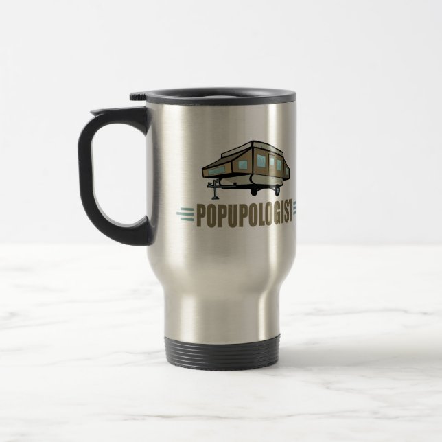Humoraler Pop Up Camper Reisebecher (Links)