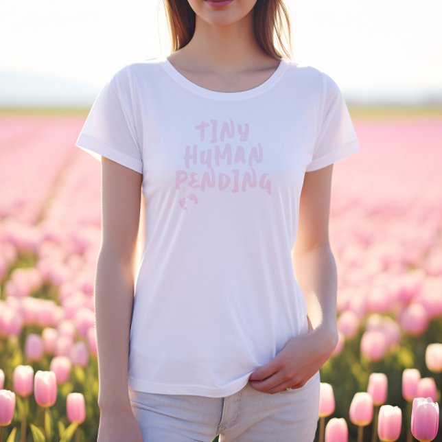 Humoraler Schwangerschaftsabdruck PinkT-Shirt Tri-Blend Shirt (Von Creator hochgeladen)