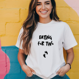 Humoraler Schwangerschaftsabdruck schwarz T-Shirt