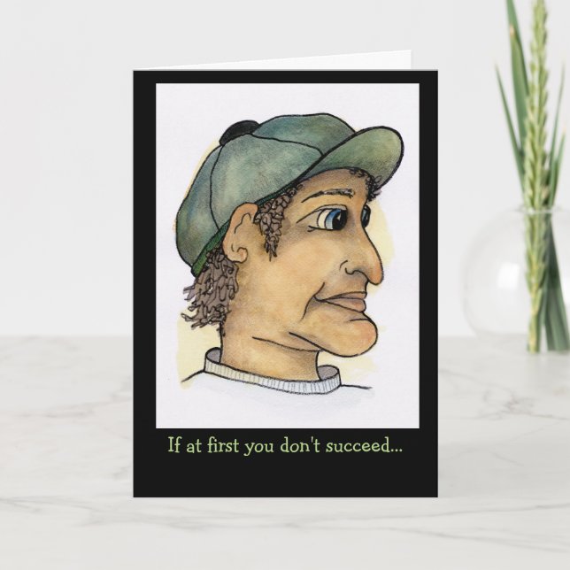 Humoraler Skydiving-Typ Karte (Vorderseite)