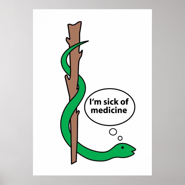 Humoraler Stab von Asclepius Poster (Vorne)