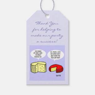 Humoraler Wein und Käse - Gastgeschenke schmecken Geschenkanhänger