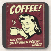 Humorales Design des Vintagen Untersetzer (Set von