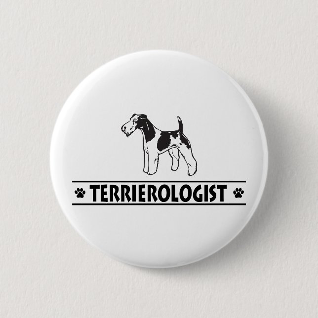 Humorales Drahthaar Fox Terrier Button (Vorderseite)