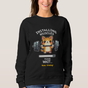 Humorales Gewichtheben Cat Übungsym Funny Sweatshirt