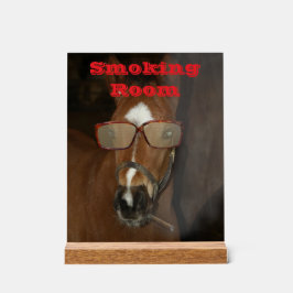 Humorales Hornfoal-Rauchen Akryllische Schreibtisc Acrylschild