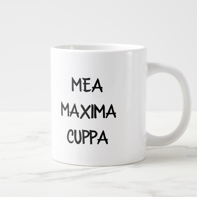 Humorales lateinkatholisches Mea Maxima Cuppa Jumbo-Tasse (Rechts)