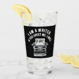 Humorales Schriftstellerangebot Glas