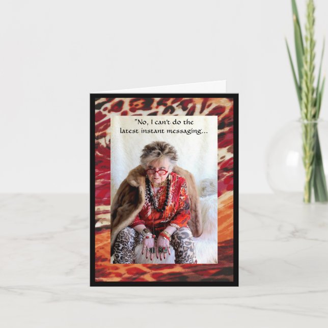 Humorarisches Denken über Instant Messaging Karte (Vorderseite)