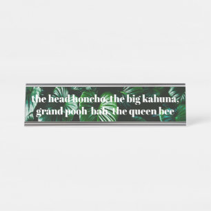 Humore Boss Lady Name Plate Schreibtischnamensplakette