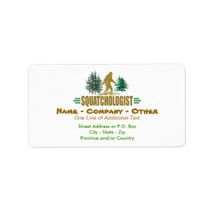 Humore Sasquatch, Bigfoot Adressaufkleber
