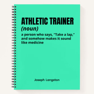 Humorer Athletic Trainer Definition Journal Notizbuch