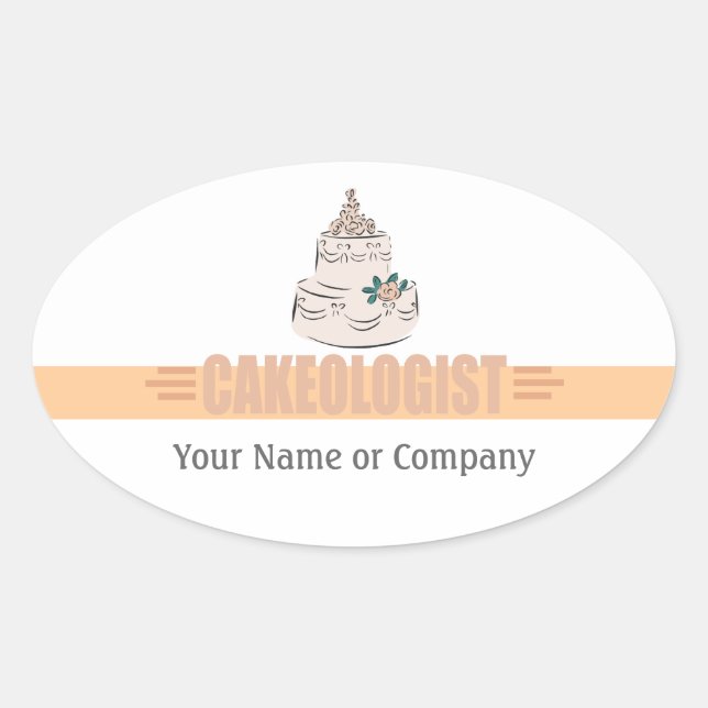 Humorer Baker Ovaler Aufkleber (Vorderseite)