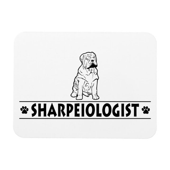 Humorer chinesischer Shar-Pei Magnet (Horizontal)