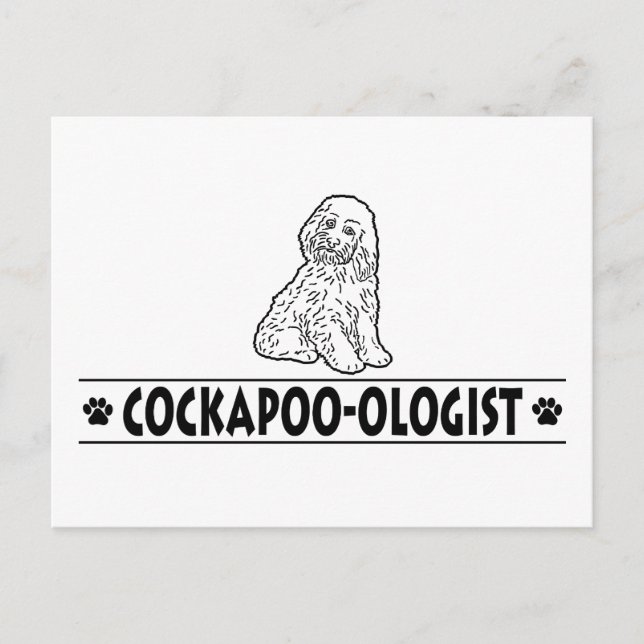 Humorer Cockapoo Postkarte (Vorderseite)