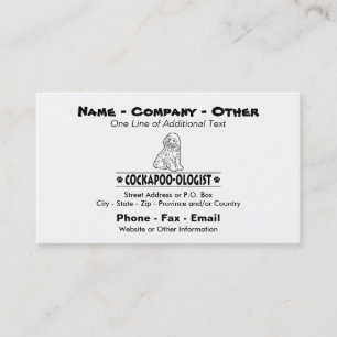 Humorer Cockapoo Visitenkarte
