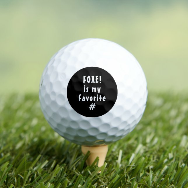 Humorer Fore ist meine Lieblingszahl Golfball (Insitu T-Shirt)