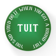 Humorer grüner Gradient 'Round Tuit' Motivierend