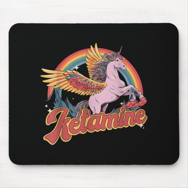 Humorer Ketamin Horse Emergency Funny Mental Heu Mousepad (Vorne)