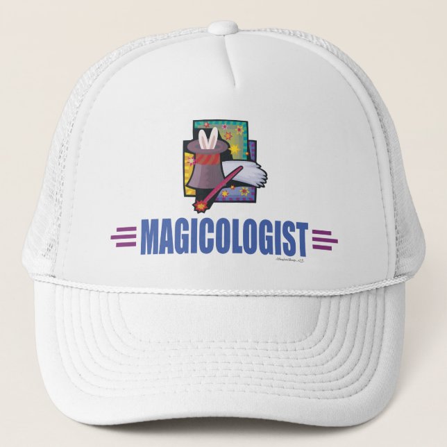 Humorer Magier Truckerkappe (Vorderseite)