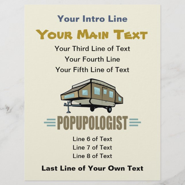 Humorer Pop Up Camper Flyer (Vorne)