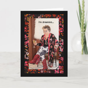 Humorer Traum von einem weißen Weihnachten Karte