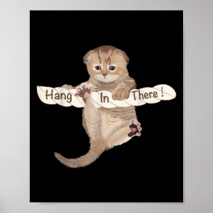 Humorerkatzen Niedlich Katzenhahn da drin Motivier Poster