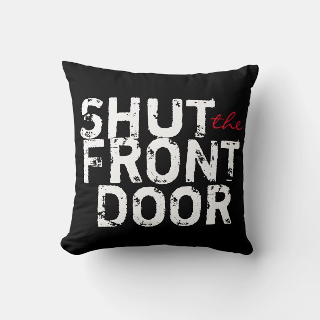 Humorfarbenes Schwarz-Weiß-Kissen Kissen (Vorderseite)