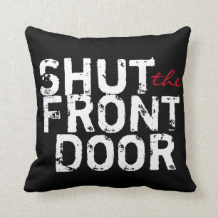 Humorfarbenes Schwarz-Weiß-Kissen Kissen