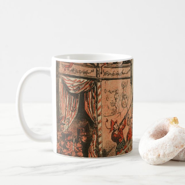 Humorische Druckausgabe eines Theaterdarstellers Kaffeetasse (Mit Donut)