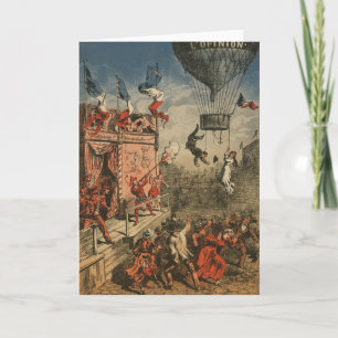 Humorische Druckausgabe eines Theaterdarstellers Karte