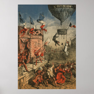 Humorische Druckausgabe eines Theaterdarstellers Poster