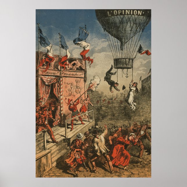 Humorische Druckausgabe eines Theaterdarstellers Poster (Vorne)