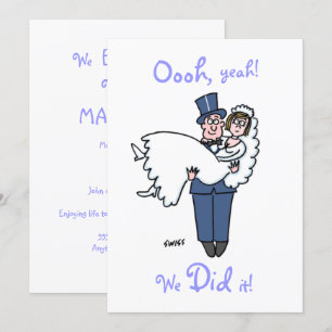 Humorische Entfaltung Ankündigung, die wir gemacht Einladung