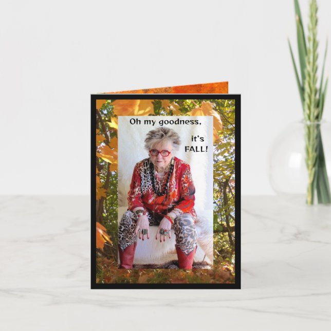 Humorische Frage zum Fall Karte (Vorderseite)