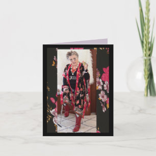 Humorische Frau des Monats Geklappte Grußkarte Karte