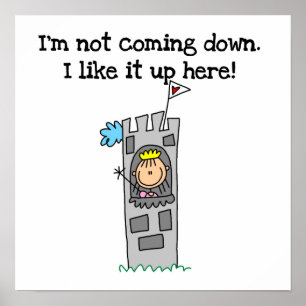 Humorische Prinzessin in Tower Poster