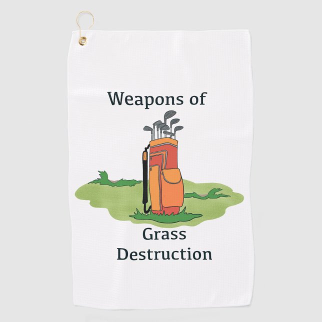 Humorisches Golfhandtuch (Vorderseite)