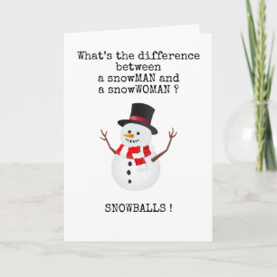 Humorisches Weihnachtskartendesign Snowman Design Karte