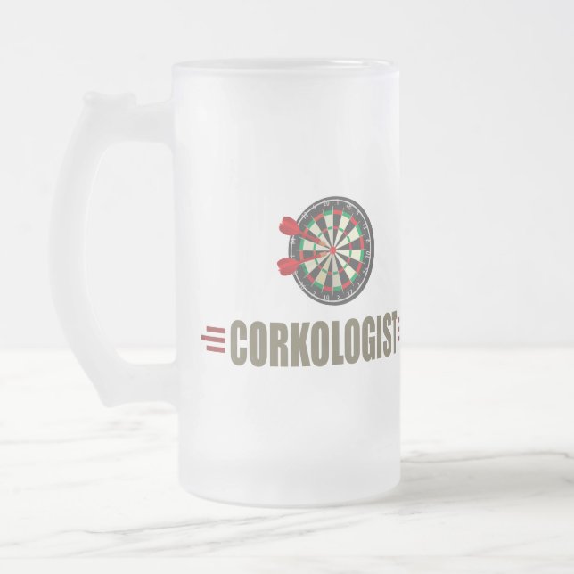 Humoristische Darm Mattglas Bierglas (Links)