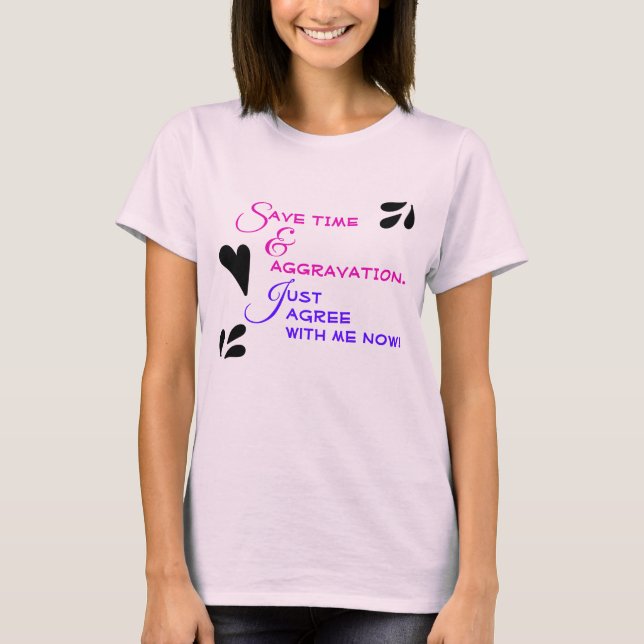 Humoristische Typografie T-Shirt (Vorderseite)