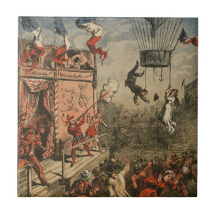Humoristischer Druck eines Theaterschauspielers Fliese