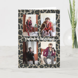 Humoristisches Sprechen meiner eigenen Sprachgrüßk Karte