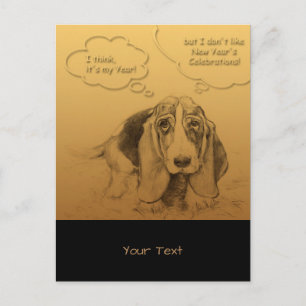 Humoristisches vietnamesisches chinesisches Hundja Postkarte