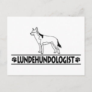Humornorwegisches Lundehund Postkarte